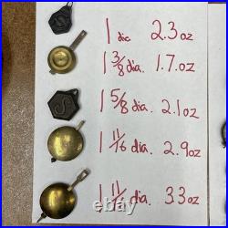 10 NICE ANTIQUE PENDULUM BOBS, Seth Thomas, Ingraham, Ansonia, Sessions, Gilbert 4