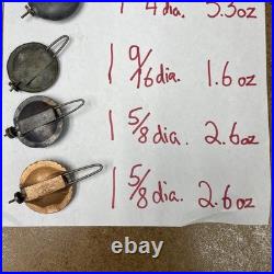 10 NICE ANTIQUE PENDULUM BOBS, Seth Thomas, Ingraham, Ansonia, Sessions, Gilbert 4