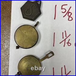 10 NICE ANTIQUE PENDULUM BOBS, Seth Thomas, Ingraham, Ansonia, Sessions, Gilbert 4