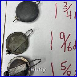 10 NICE ANTIQUE PENDULUM BOBS, Seth Thomas, Ingraham, Ansonia, Sessions, Gilbert 4