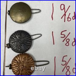 10 NICE ANTIQUE PENDULUM BOBS, Seth Thomas, Ingraham, Ansonia, Sessions, Gilbert 4