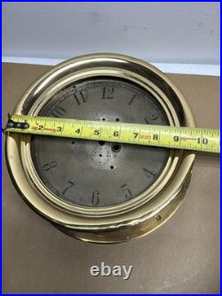10 Seth Thomas Yellow Brass Maritime Ships Clock Case And Face Only 1880 1890's