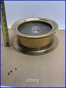 10 Seth Thomas Yellow Brass Maritime Ships Clock Case And Face Only 1880 1890's