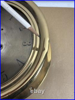 10 Seth Thomas Yellow Brass Maritime Ships Clock Case And Face Only 1880 1890's