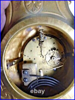 15.5 gilt bronze Seth Thomas Art Nouveau Clock Runs