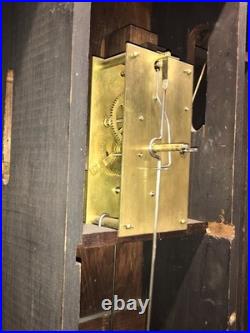 1860 Large Antique Seth Thomas Office Calendar Double Dial Clock, 1 Weight Driven
