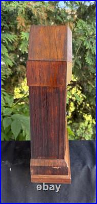 1863 Seth Thomas OCTOGON ARCH TOP Rosewood Mantle Clock VIDEO CAT MOTIF DOOR