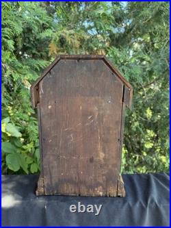 1863 Seth Thomas OCTOGON ARCH TOP Rosewood Mantle Clock VIDEO CAT MOTIF DOOR