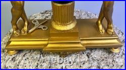 1872 WORKS Seth Thomas No. 8051 Maiden Musician & Artist Figural Mantel Clock