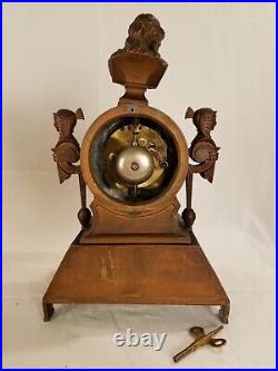 1874 Seth Thomas & Sons Antique Bronze 15-day Mantel Clock