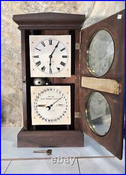 1875 ANTIQUE USA SETH THOMAS Double Dial, Strikes, Calendar, day, month, Clock