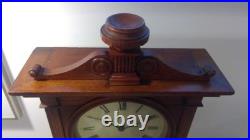 1876 Antique Seth Thomas Office Calendar Double Dial Clock Weight Driven 1875
