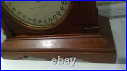 1876 Antique Seth Thomas Office Calendar Double Dial Clock Weight Driven 1875