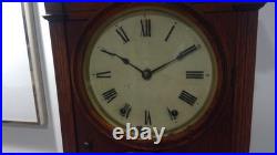 1876 Antique Seth Thomas Office Calendar Double Dial Clock Weight Driven 1875