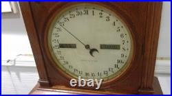 1876 Antique Seth Thomas Office Calendar Double Dial Clock Weight Driven 1875