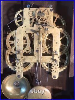 1876 Vintage Antique Seth Thomas Double Dial, Strike, Calendar Clock 1876 Vintage Antique Seth Thomas Double Dial, Strike, Calendar Clock