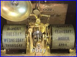 1876 Vintage Antique Seth Thomas Double Dial, Strike, Calendar Clock 1876 Vintage Antique Seth Thomas Double Dial, Strike, Calendar Clock