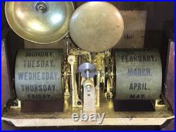 1876 Vintage Antique Seth Thomas Double Dial, Strike, Calendar Clock 1876 Vintage Antique Seth Thomas Double Dial, Strike, Calendar Clock