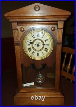 1880 Seth Thomas Antique Athens City Series Clock Walnut 8-Day Strike
