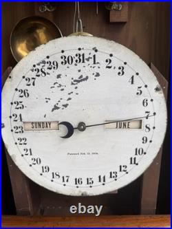 1885 Seth Thomas Parlor Calendar #1 Double Dial Mantle Clock VIDEO ALL ORIGINAL