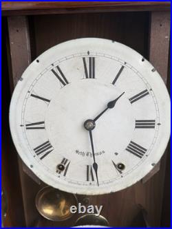 1885 Seth Thomas Parlor Calendar #1 Double Dial Mantle Clock VIDEO ALL ORIGINAL