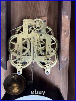1885 Seth Thomas Parlor Calendar #1 Double Dial Mantle Clock VIDEO ALL ORIGINAL