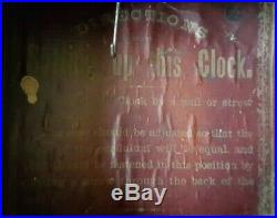 1888 SETH THOMAS WOODEN WALL CLOCK working
