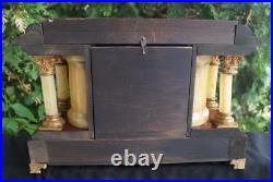 1890s Seth Thomas Burled Rosewood Adamantine Mantle Clock Video ALL ORIGINAL 1890s Seth Thomas Burled Rosewood Adamantine Mantle Clock Video ALL ORIGINAL