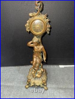 1891 ANTIQUE ART NOUVEAU BRONZE LADY Clock 1891 ANTIQUE ART NOUVEAU BRONZE LADY Clock