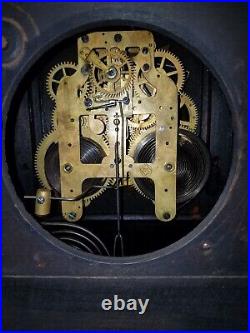 1894 Seth Thomas #777 Brown Marbled Adamantine Mantel Clock