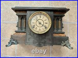 1897 Antique Adamantine Seth Thomas Mantle Clock With Winding Key