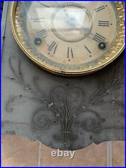 1897 Antique Adamantine Seth Thomas Mantle Clock With Winding Key