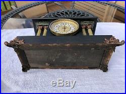 1900s Antique Seth Thomas Mantel Clock Working Correctly Adamantine Time Only