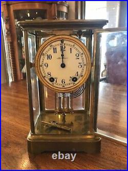 1902 Striking Antique Seth Thomas Crystal Regulator Clock 8 Day See Video