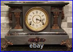 1904 Antique Seth Thomas Adamantine 8 Day Mantle Clock #295E, Working