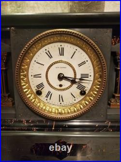1904 Antique Seth Thomas Adamantine 8 Day Mantle Clock #295E, Working