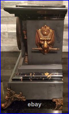 1904 Antique Seth Thomas Adamantine 8 Day Mantle Clock #295E, Working