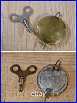 1909 Seth Thomas 12 Drop Octagon Schoolhouse Time Clock with Pendulum & Key