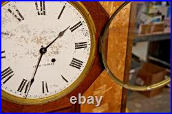 1909 Seth Thomas 12 Drop Octagon Schoolhouse Time Clock with Pendulum & Key