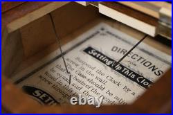 1909 Seth Thomas 12 Drop Octagon Schoolhouse Time Clock with Pendulum & Key