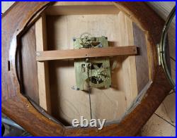1909 Seth Thomas 12 Drop Octagon Schoolhouse Time Clock with Pendulum & Key