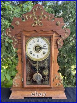 1909 Seth Thomas METAL SERIES #1117 Mantle Alarm Clock ALL ORIGINAL VIDEO
