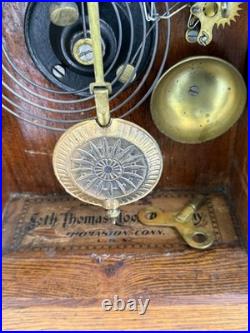 1909 Seth Thomas METAL SERIES #1117 Mantle Alarm Clock ALL ORIGINAL VIDEO