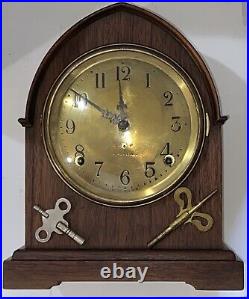 1920S WORKING/CHIMING SETH THOMAS BEEHIVE MANTEL CLOCK-10H X 8.25W X 5D WithKEY 1920S WORKING/CHIMING SETH THOMAS BEEHIVE MANTEL CLOCK-10H X 8.25W X 5D WithKEY