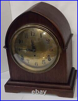 1920S WORKING/CHIMING SETH THOMAS BEEHIVE MANTEL CLOCK-10H X 8.25W X 5D WithKEY 1920S WORKING/CHIMING SETH THOMAS BEEHIVE MANTEL CLOCK-10H X 8.25W X 5D WithKEY