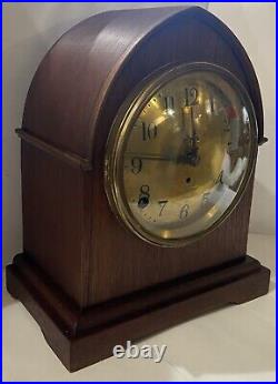 1920S WORKING/CHIMING SETH THOMAS BEEHIVE MANTEL CLOCK-10H X 8.25W X 5D WithKEY 1920S WORKING/CHIMING SETH THOMAS BEEHIVE MANTEL CLOCK-10H X 8.25W X 5D WithKEY