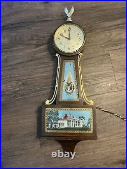1920's Seth Thomas Banjo George Washington Wall Electric Clock Sold As Is 1920's Seth Thomas Banjo George Washington Wall Electric Clock Sold As Is