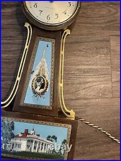 1920's Seth Thomas Banjo George Washington Wall Electric Clock Sold As Is 1920's Seth Thomas Banjo George Washington Wall Electric Clock Sold As Is