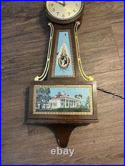 1920's Seth Thomas Banjo George Washington Wall Electric Clock Sold As Is 1920's Seth Thomas Banjo George Washington Wall Electric Clock Sold As Is