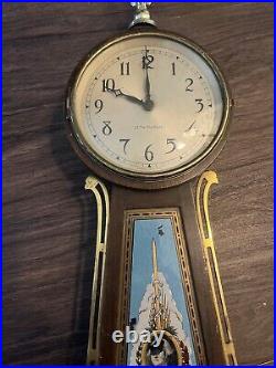 1920's Seth Thomas Banjo George Washington Wall Electric Clock Sold As Is 1920's Seth Thomas Banjo George Washington Wall Electric Clock Sold As Is